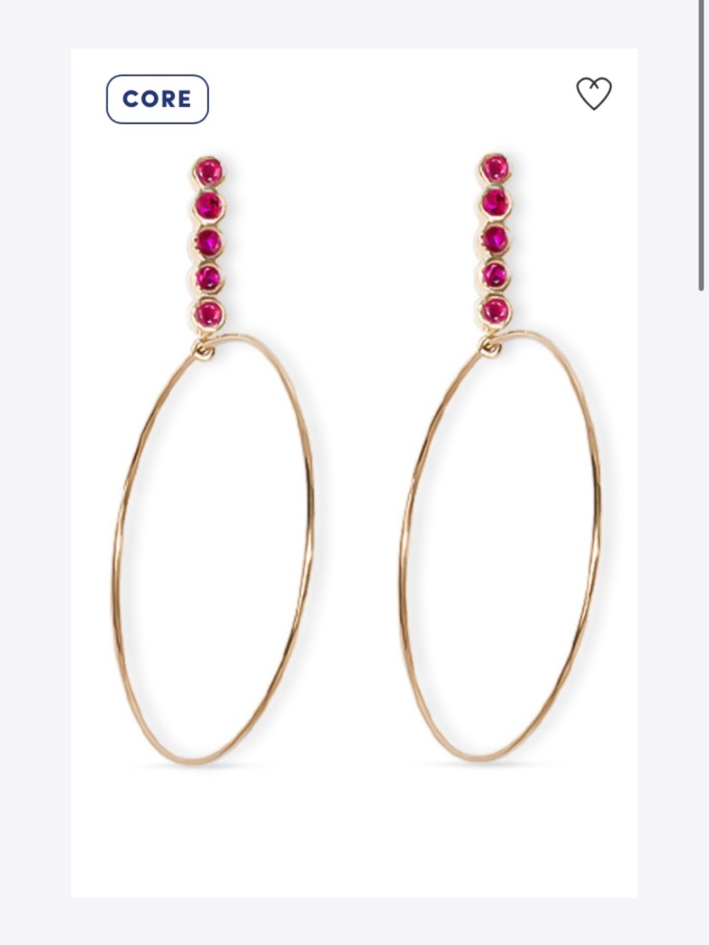Sophie Ratner 14k White Gold Ruby Earrings